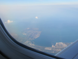 Lake Michigan, on our descent to Chicago O'Hare airport.